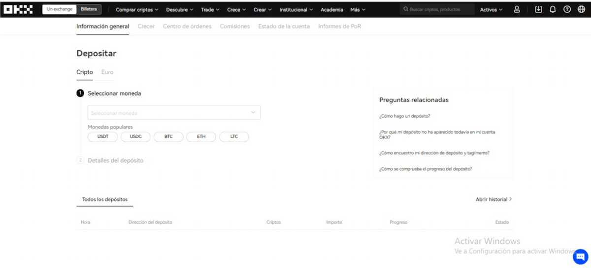 Paso 2. Deposita en tu wallet parac omprar iota