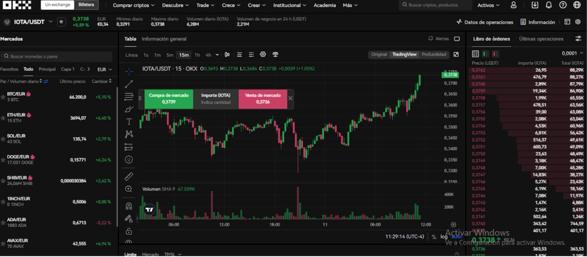 Paso 3. Comprar IOTA desde OKX