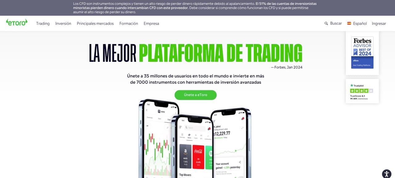 eToro Website Spanish