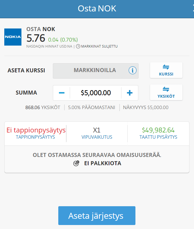 Trading at eToro