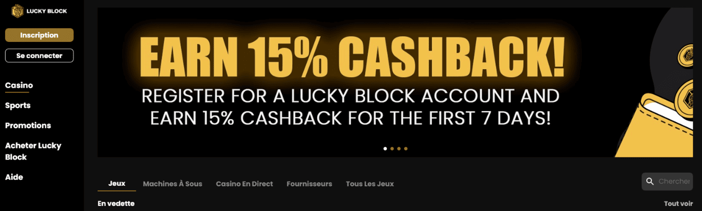 Avis Lucky Block casino : bonus