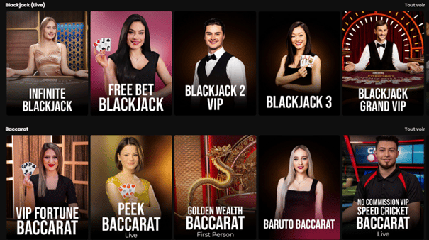 Avis Lucky Block Casino : live casino