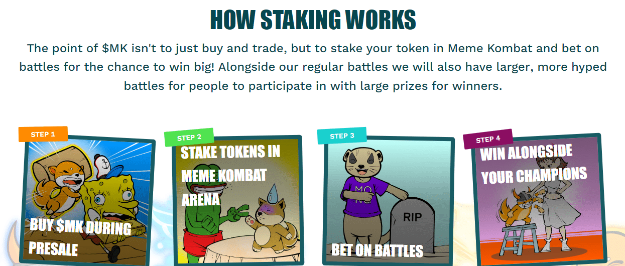 Staking Meme Kombat - Comment investir ?