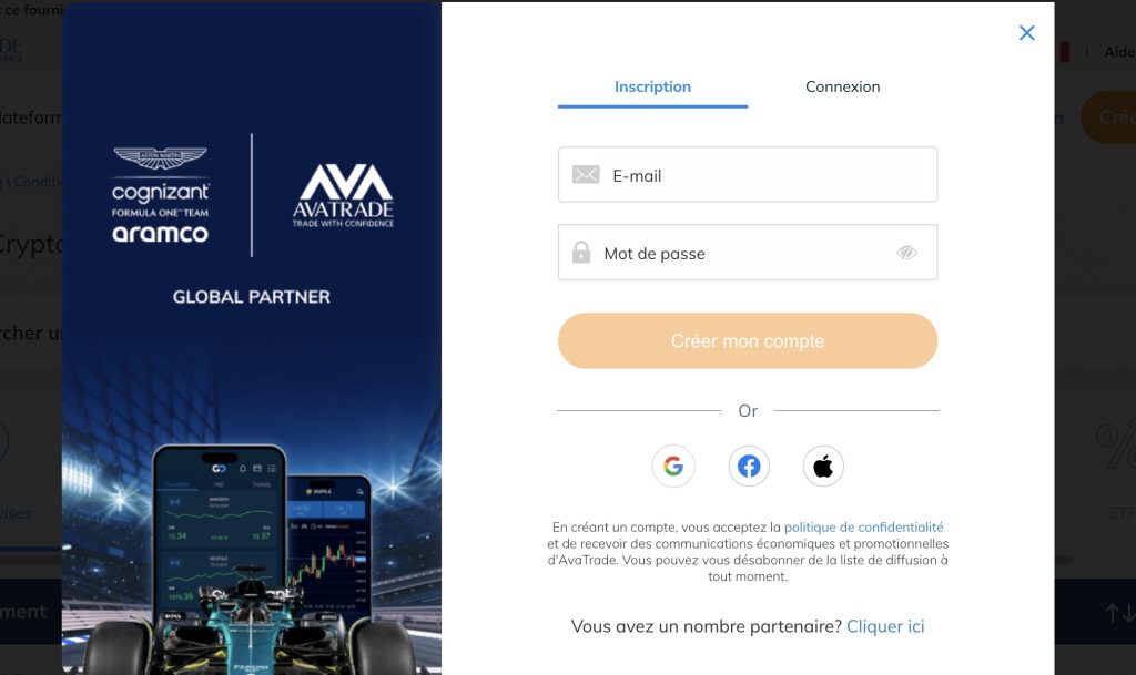 Étape 1 : Ouvrir un compte de day trading chez Avatrade