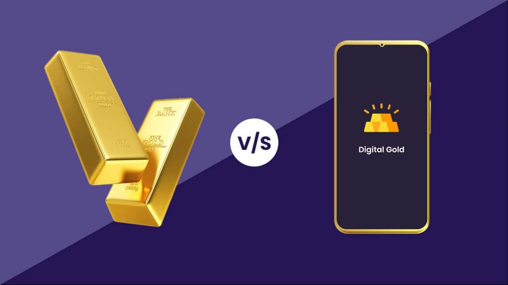 Comparison between buying gold physically and buying gold online