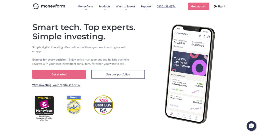 MoneyFarm – Σύμβουλοι Robo Χρηματοοικονομικής καθοδήγησης σε συνδυασμό με ηθικές επενδύσεις