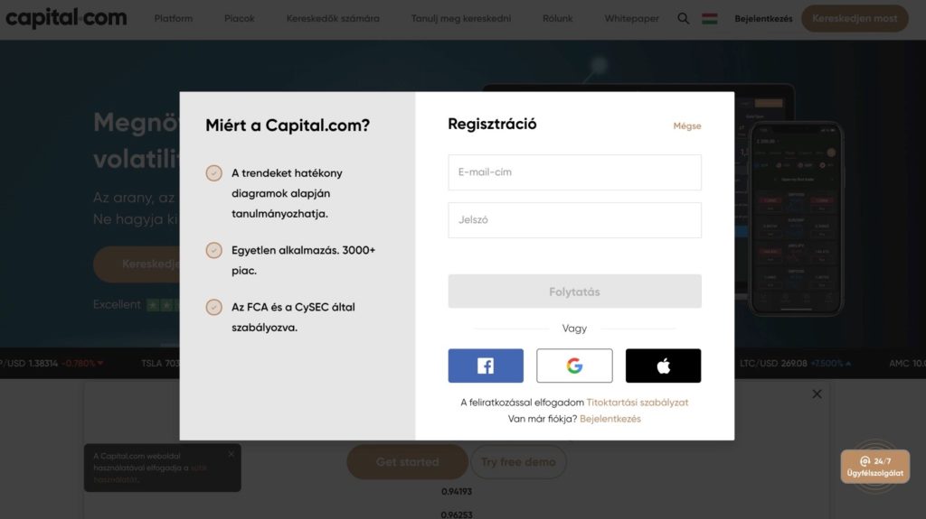 capital.com regisztráció