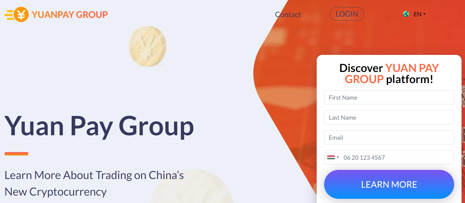 Yuan Pay Group regisztráció