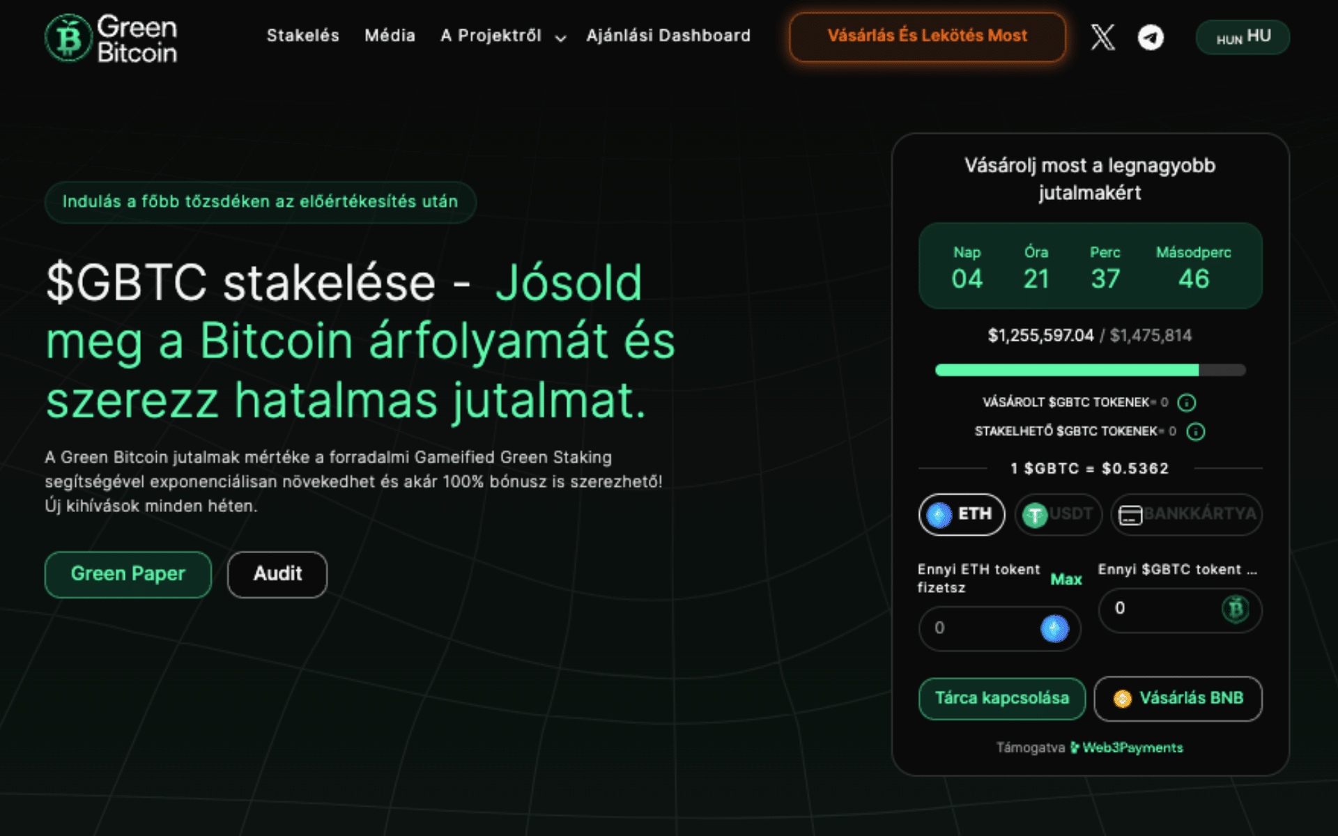 green bitcoin fooldal