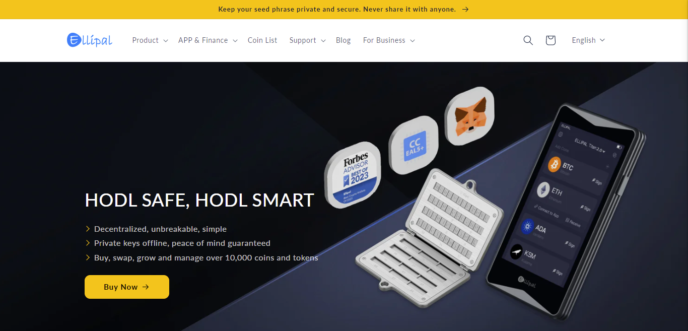 ellipal defi kriptotarcak