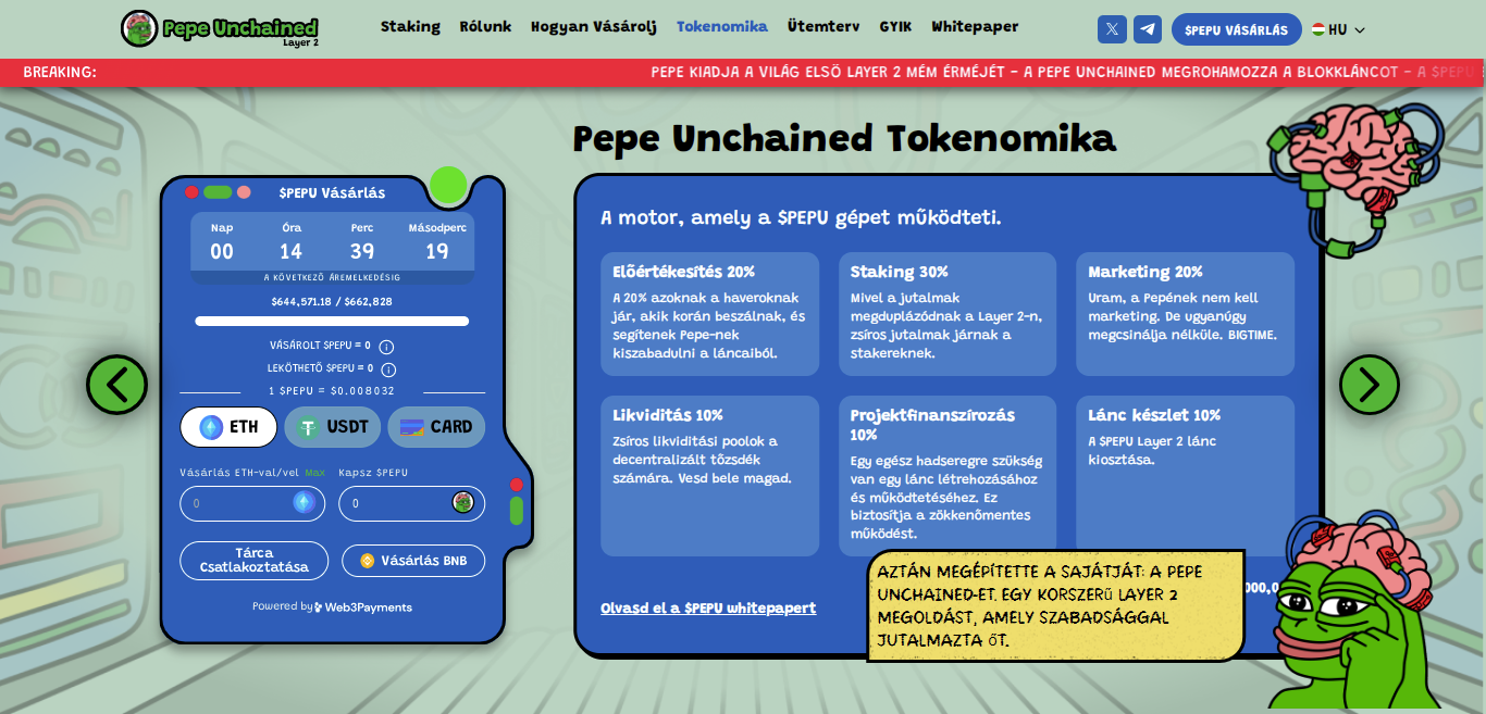 pepeunchained tokenomika