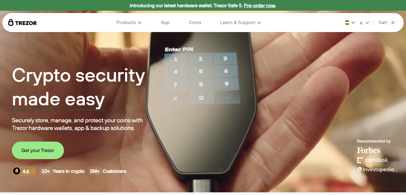 trezor defi kriptotarcak