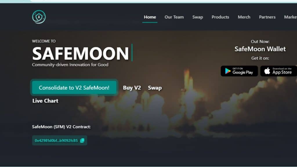 safemoon homepage