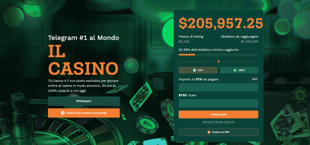 TG.casino in prevendita