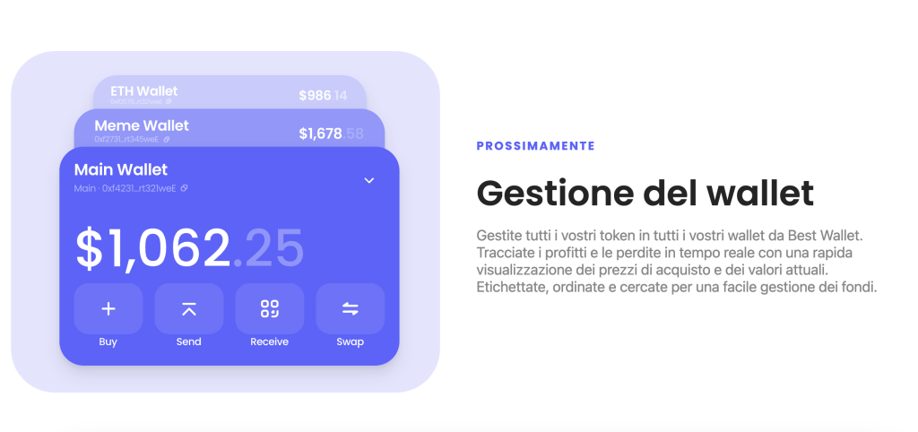 Best Wallet recensioni - gestione del wallet