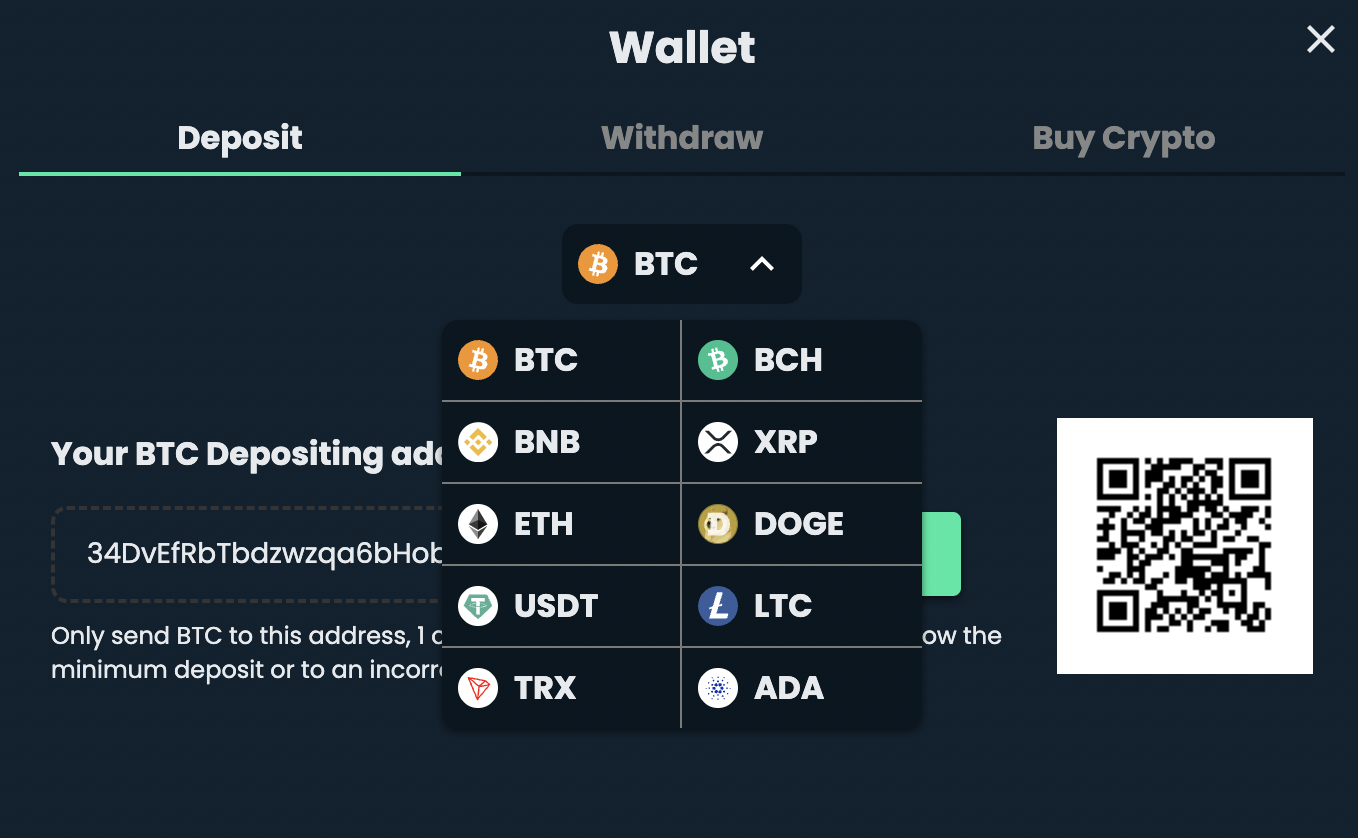 Mega Dice - sekeziona la criptovaluta per il deposito