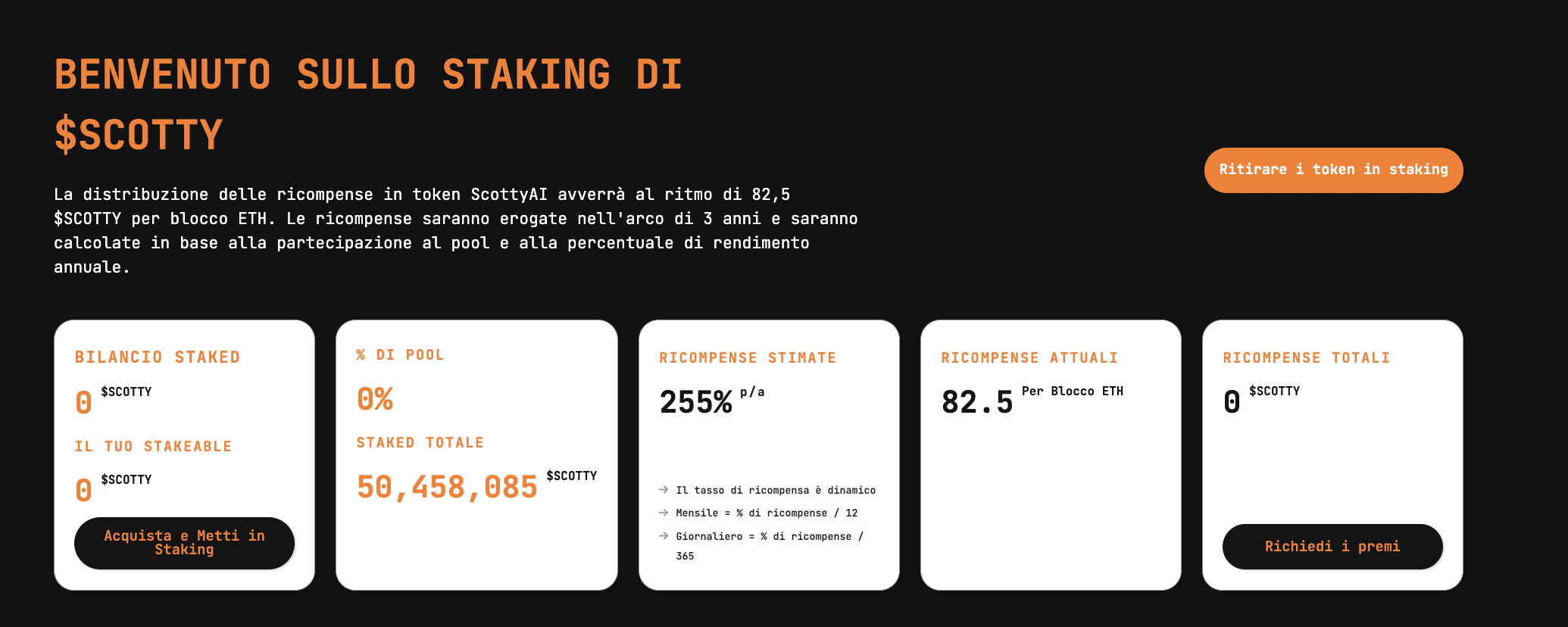 Staking di Scotty token ($SCOTTY)