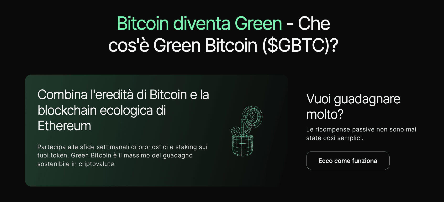 Nuove criptovalute: cos'è Green Bitcoin?