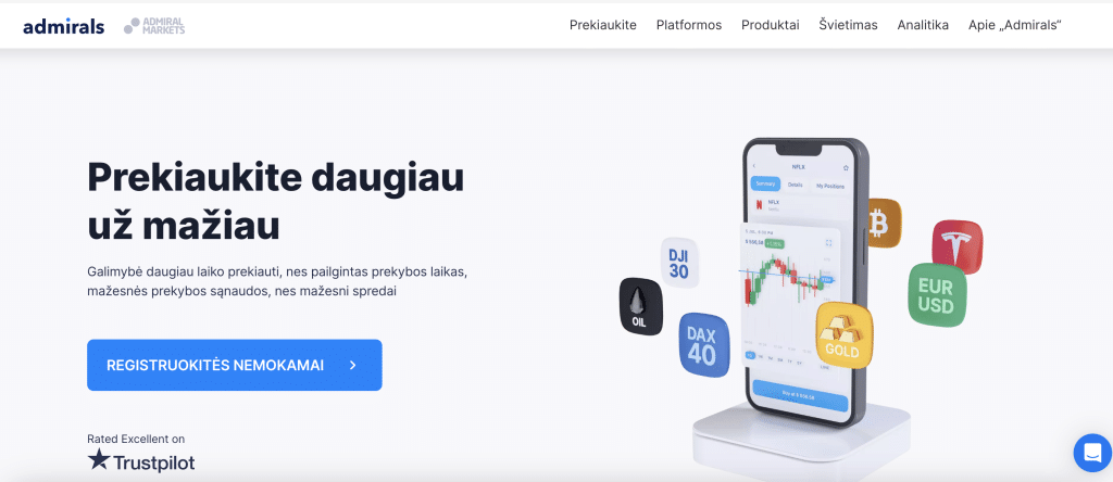 4. Admiral Markets - a favorite platform for beginners to learn