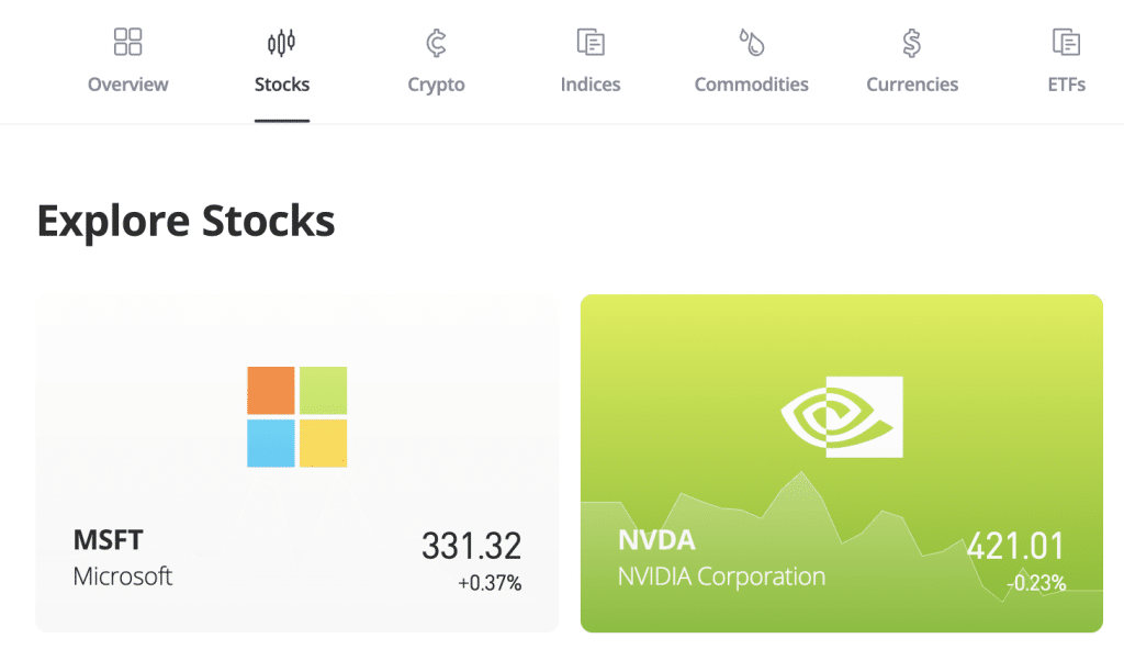 eToro shares