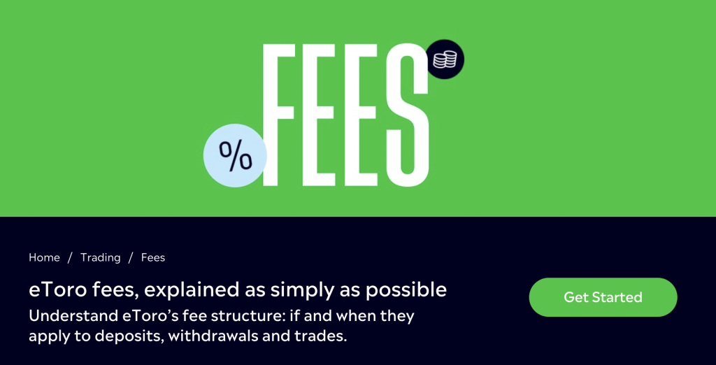 eToro Reviews and Review - Fees and Commissions