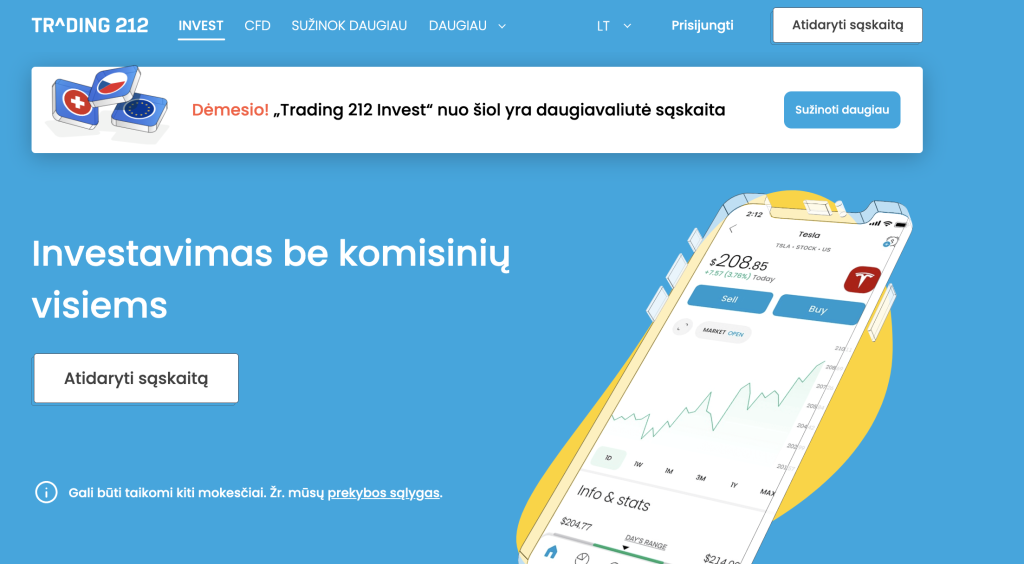 8. Trading 212 - simple and reliable platform