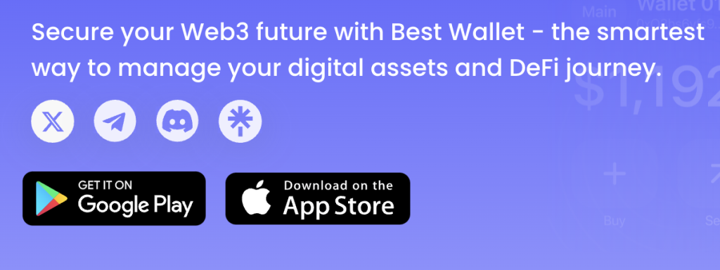 1 veiksmas: atsisiųskite Best Wallet programą