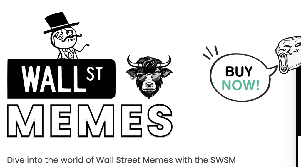 4.Wall Street Memes - pelninga kriptovaliuta su klestinčia bendruomene ir lengvu pasiekiamumu