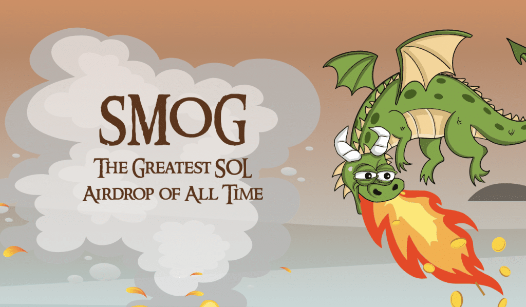 1. Smog Token (SMOG) - memų moneta, atnešanti naują Solana AirDrops 