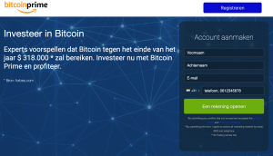 Maak een Bitcoin Prime Account aan