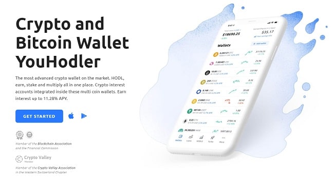 YouHodler cryptocurrency wallet app