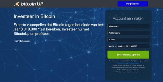 bitcoin up home page