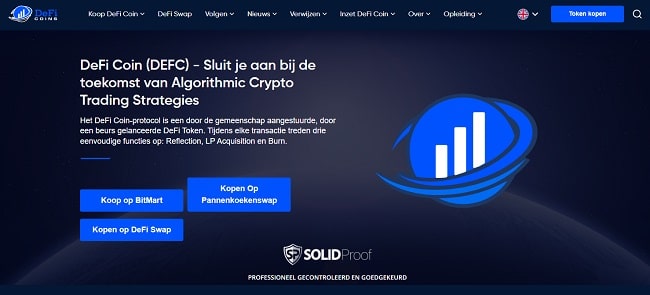 DeFi Coins website