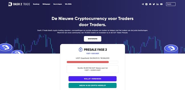 Dash 2 Trade website