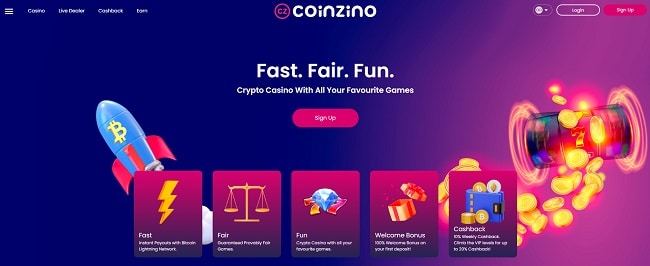 Coinzino website