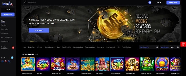 Mirax casino website