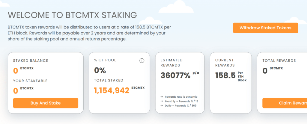 bitocoin minetrix staking