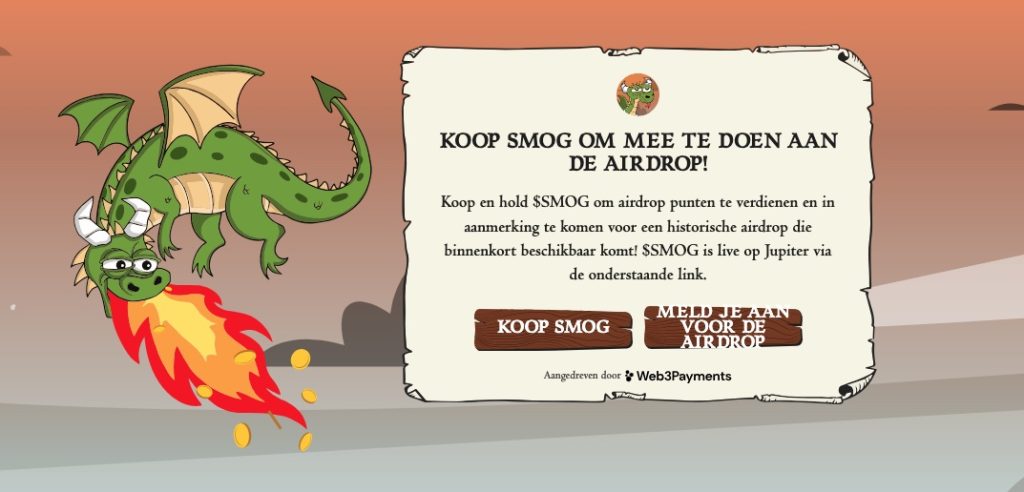 2. Ga naar de Smog-website