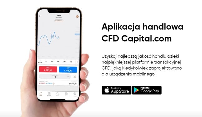 Aplikacja mobilna Capital.com