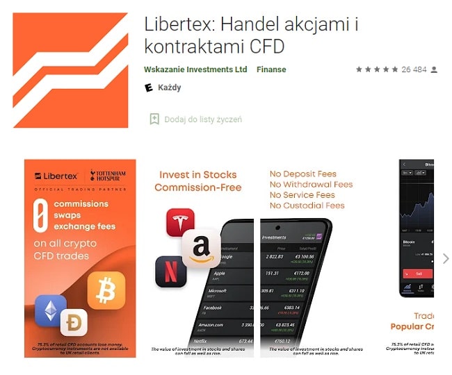 Aplikacja mobilna Libertex