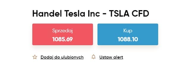 Handluj akcjami Tesla na Capital.com