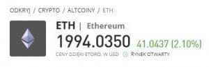 ETH na eToro