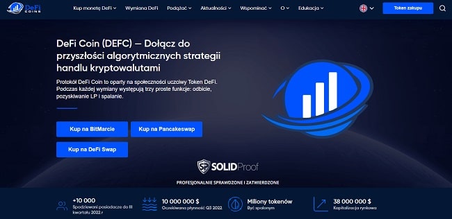 DeFi Coin strona główna
