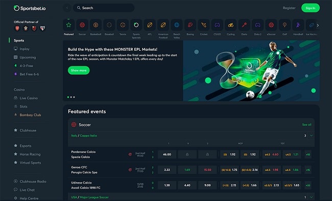 sportsbet-io-strona-glowna - krypto casino