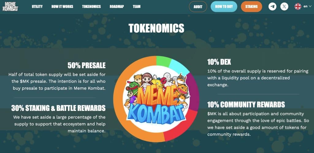 Meme Kombat tokenomics