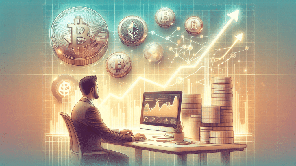 mezczyzna-kupujacy-na-gieldzie-online-wschodzace-kryptowaluty mężczyzna kupujący na giełdzie online wschodzące kryptowaluty