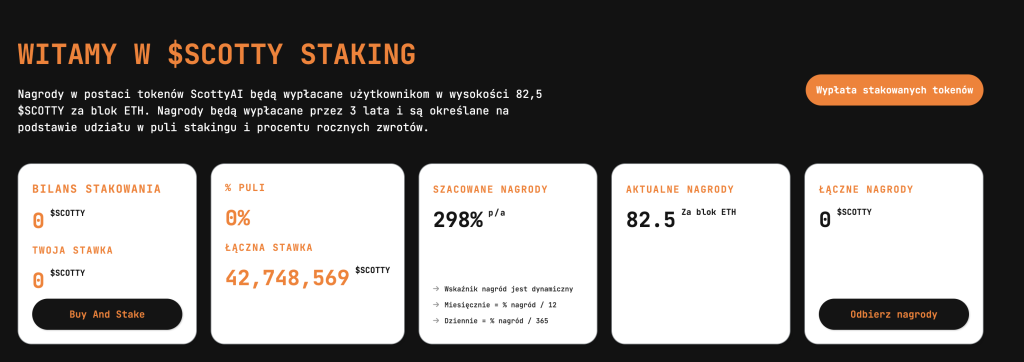 staking tokenów $scotty