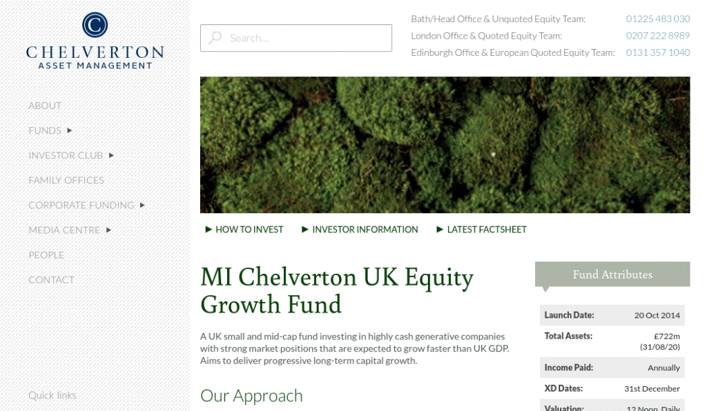 fundos de investimento reino unido - fundos mútuos MI Chelverton UK Equity Growth Fund