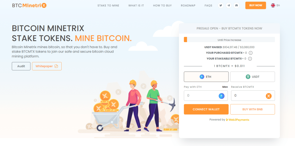 Bitcoin Minetrix - Revolucionando a Mineração em Nuvem de BTC com Stake-to-Mine