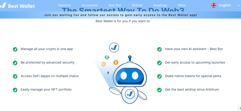 robo assistente de best wallet 